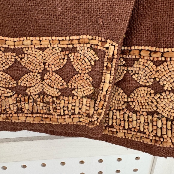 PER TE BY KRIZIA Brown A-Line Skirt with Gold Embroidery - Picture 2 of 5